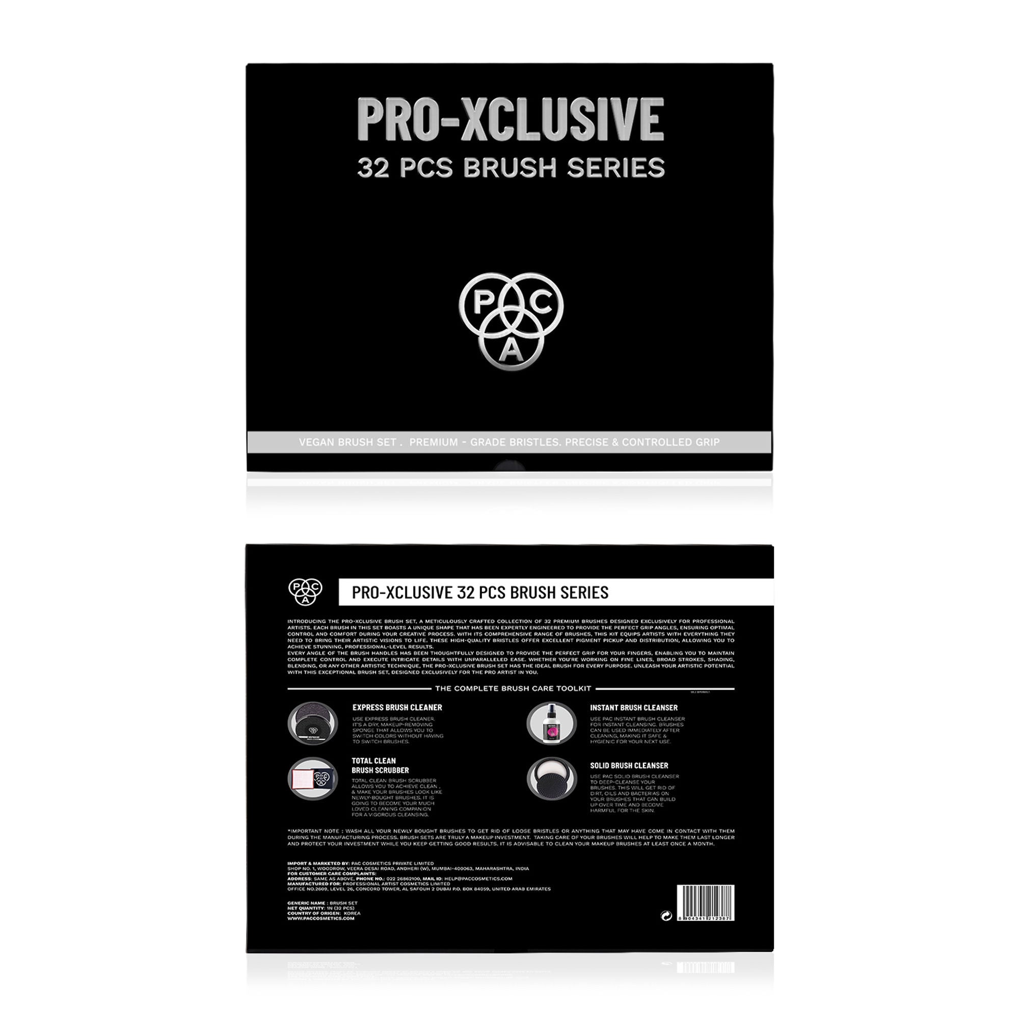 PAC Studio Pro-Xclusive Series - Ultra Luxe Ergonomic Handles, Feather Soft Bristles, Designed For Pro MUAs - Distacart