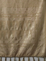Thumbnail for Anouk Beige & Gold-Toned Geometric Printed Zari Saree - Distacart