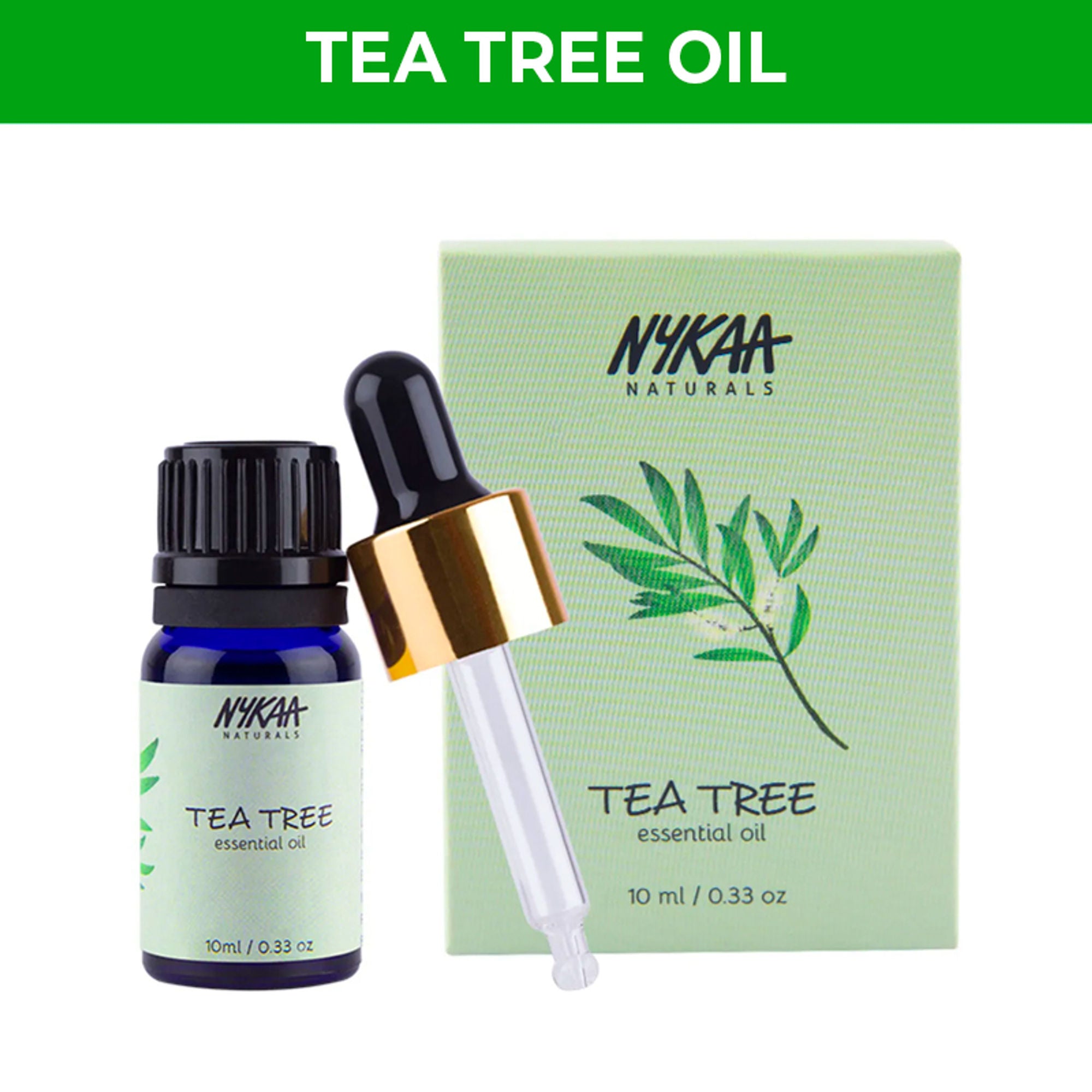Nykaa Naturals Tea Tree Essential Oil For Acne & Hair Fall Control Solution - 100% Natural - Distacart