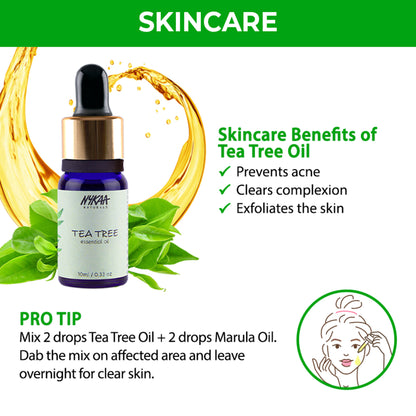 Nykaa Naturals Tea Tree Essential Oil For Acne & Hair Fall Control Solution - 100% Natural - Distacart