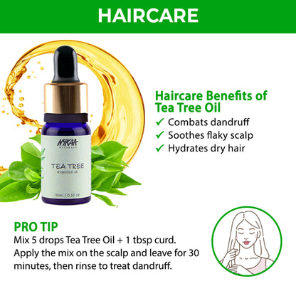Nykaa Naturals Tea Tree Essential Oil For Acne & Hair Fall Control Solution - 100% Natural - Distacart