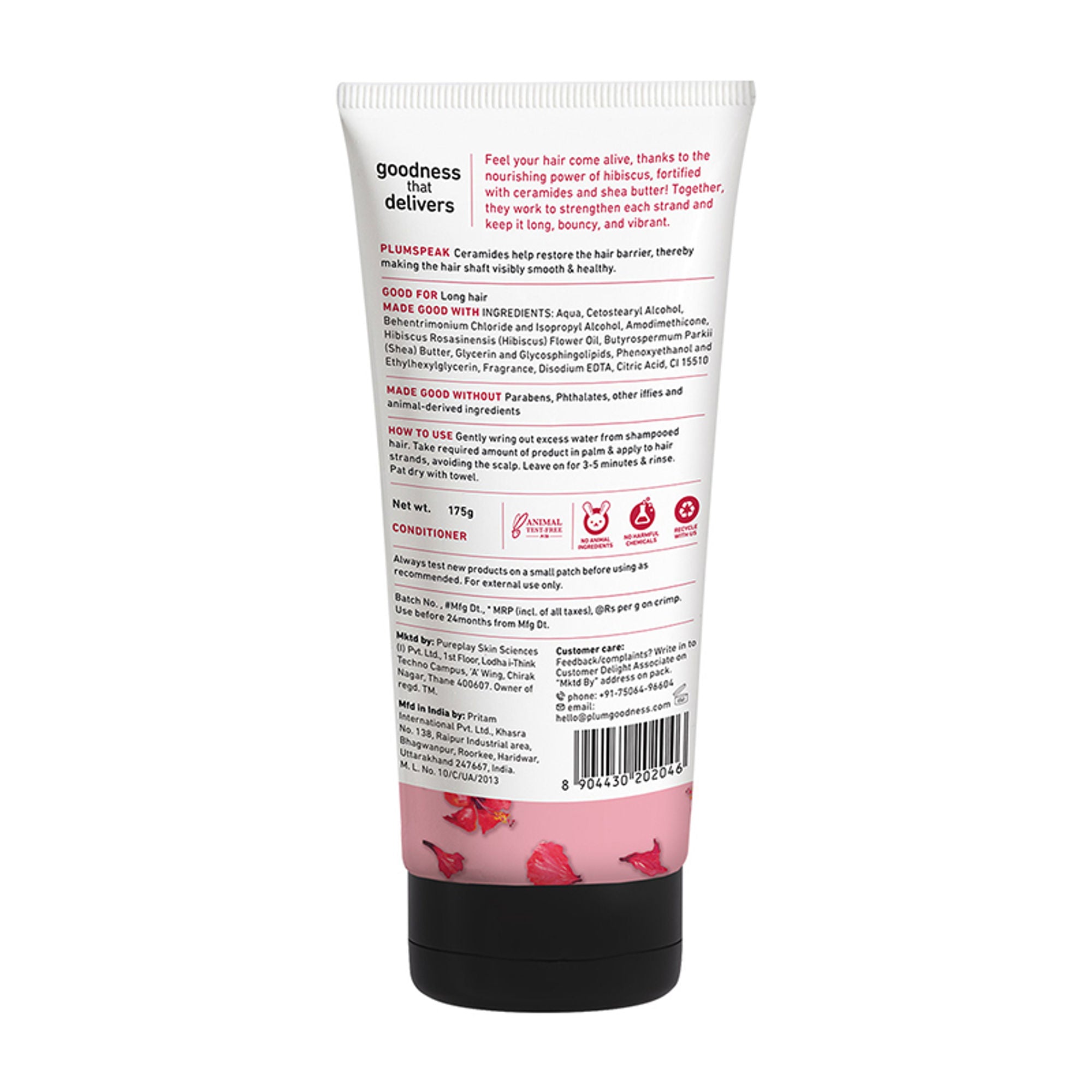 Plum Hibiscus & Ceramides Conditioner For Healthy- Long Hair - Distacart