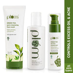 Thumbnail for Plum Green Tea Face Wash, Toner & Moisturizer Kit for Acne-Free Skin & Oil-Free Hydration