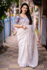 Grey Linen Sequence Saree with Unstitched Blouse - Hiral Fashion - Distacart
