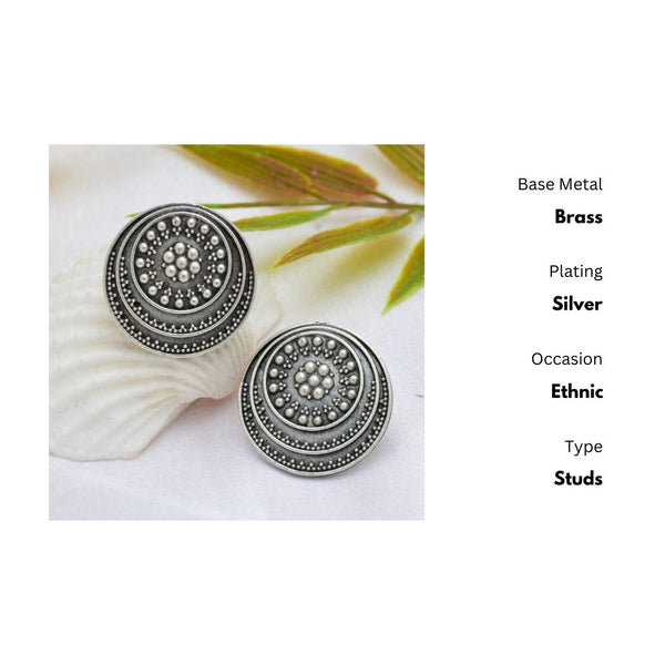 New Stylish Oxidized Gold-Polished Gold Studs Earrings for Womens by House of Ree - Distacart