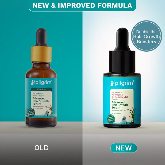 Pilgrim 3% Redensyl + 4% Anagain Advanced Hair Growth Serum with Korean Black Rice - Distacart