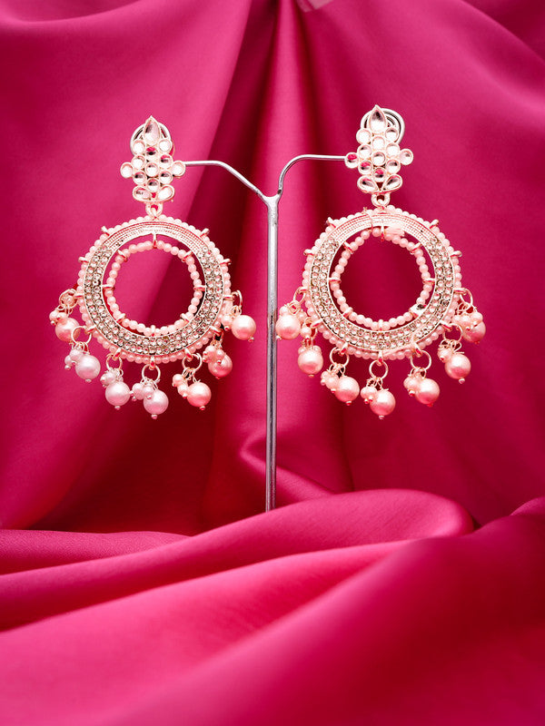 Tehzeeb Creations Gold Drop & Danglers Earring For Women & Girls Diamond, Pearl Brass Drops & Danglers - Distacart