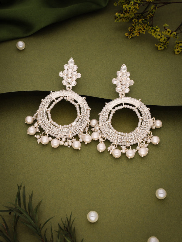 Tehzeeb Creations Gold Drop & Danglers Earring For Women & Girls Diamond, Pearl Brass Drops & Danglers - Distacart