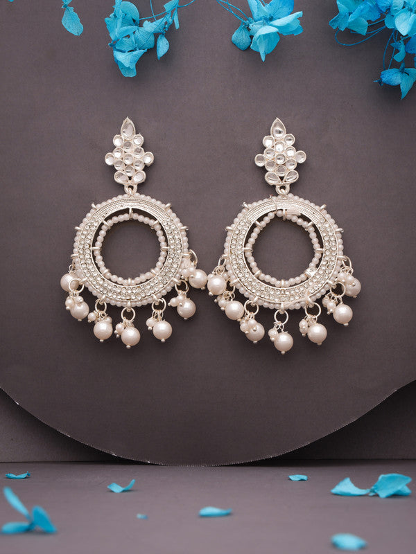 Tehzeeb Creations Gold Drop & Danglers Earring For Women & Girls Diamond, Pearl Brass Drops & Danglers - Distacart