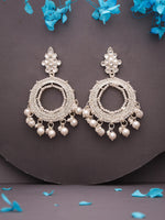 Thumbnail for Tehzeeb Creations Gold Drop & Danglers Earring For Women & Girls Diamond, Pearl Brass Drops & Danglers - Distacart