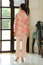 Thumbnail for Vaasva Women Marble Print Embroidered Shirt With Solid Pants. - Distacart