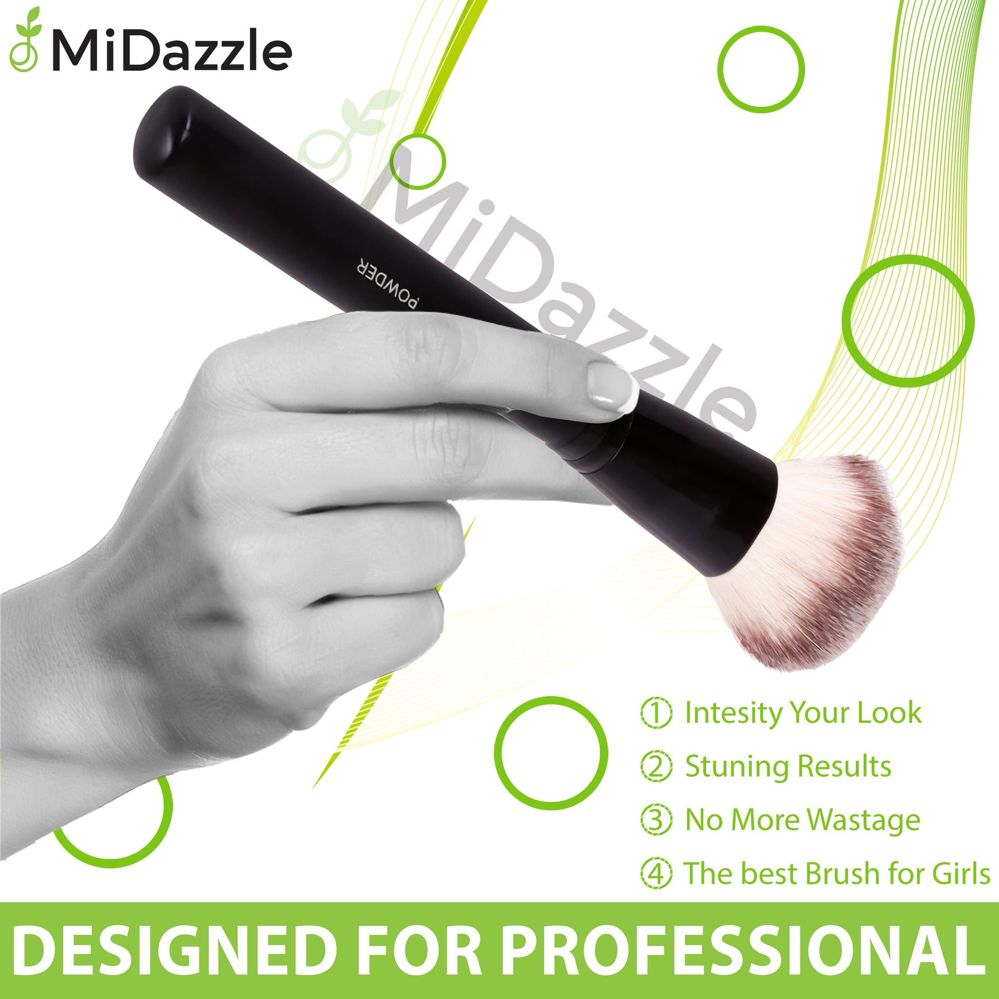 MiDazzle Powder Brush MIMB1312 - Distacart