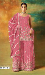 Thumbnail for Anaita Magenta Heavy Fox Georgette Suit With Embroidery Work - Distacart