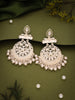 Tehzeeb Creations Brass Gold-Polished Silver, Gold, White Jewel Earrings - Distacart