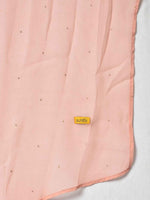 Thumbnail for AURELIA Gunmetal-Toned & Peach-Coloured Ethnic Motifs Ethnic Maxi Ethnic Dress with Shawl