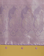 Thumbnail for Monjolika Fashion Dusty Lavender Weaving Banarasi Satin Silk Trendy Saree For Festival