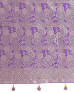 Thumbnail for Monjolika Fashion Lavender Color Banarasi Satin Silk Zari Weaving Festival Saree