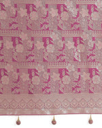 Thumbnail for Monjolika Fashion Rose Pink Color Banarasi Satin Silk Zari Weaving Festival Saree