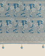 Thumbnail for Monjolika Fashion Cyan blue Pink Color Banarasi Satin Silk Zari Weaving Festival Saree