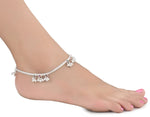 Thumbnail for AanyaCentric Silver Plated Traditional Anklets Payal - Classic and Stylish for Women and Girls - Distacart