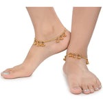 Thumbnail for AanyaCentric Gold Plated Traditional Anklets Payal - Classic and Stylish for Women and Girls - Distacart