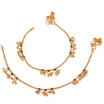 Thumbnail for AanyaCentric Gold Plated Traditional Anklets Payal - Classic and Stylish for Women and Girls - Distacart