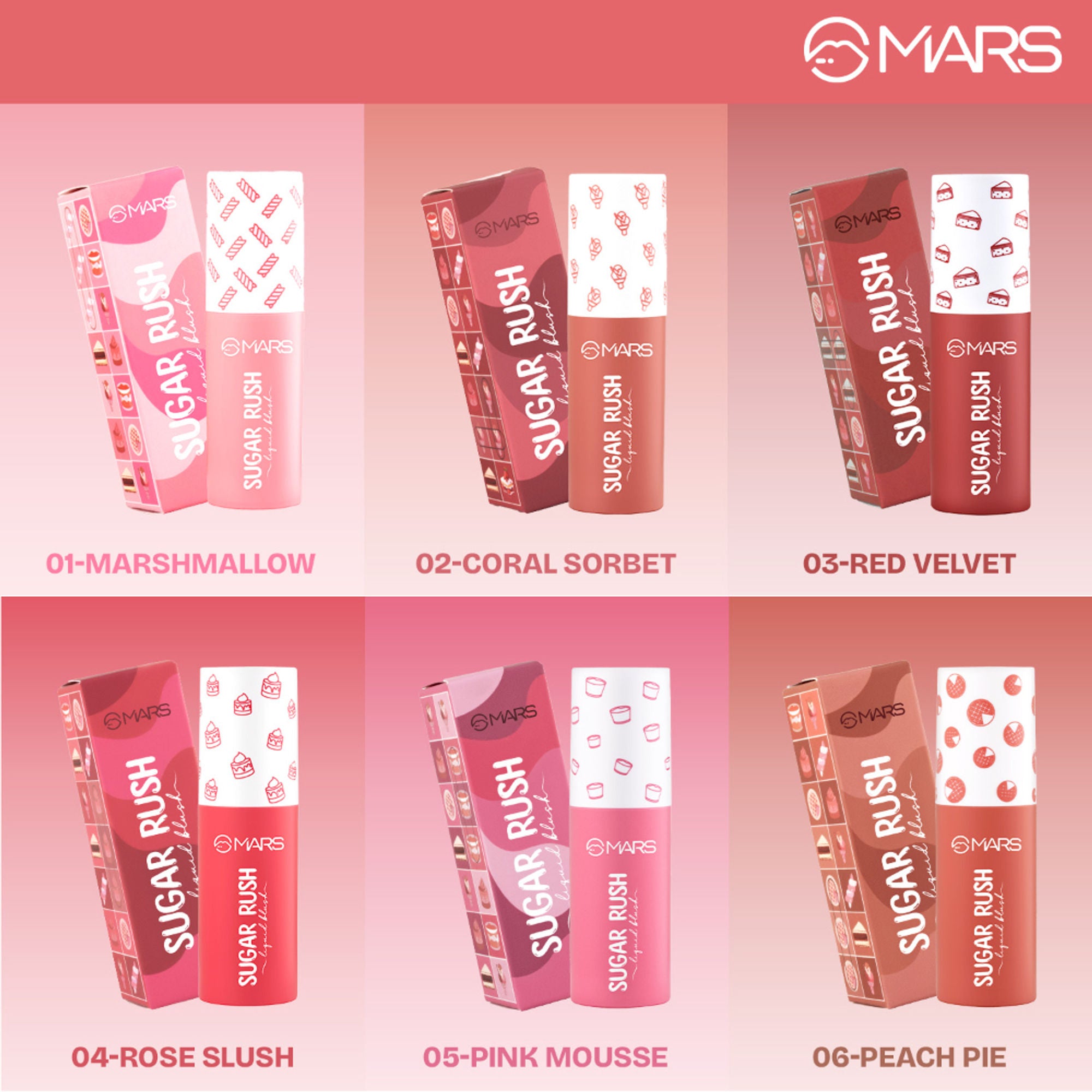 MARS Cosmetics Sugar Rush Liquid Blush - 01-MARS Cosmeticsh Mallow