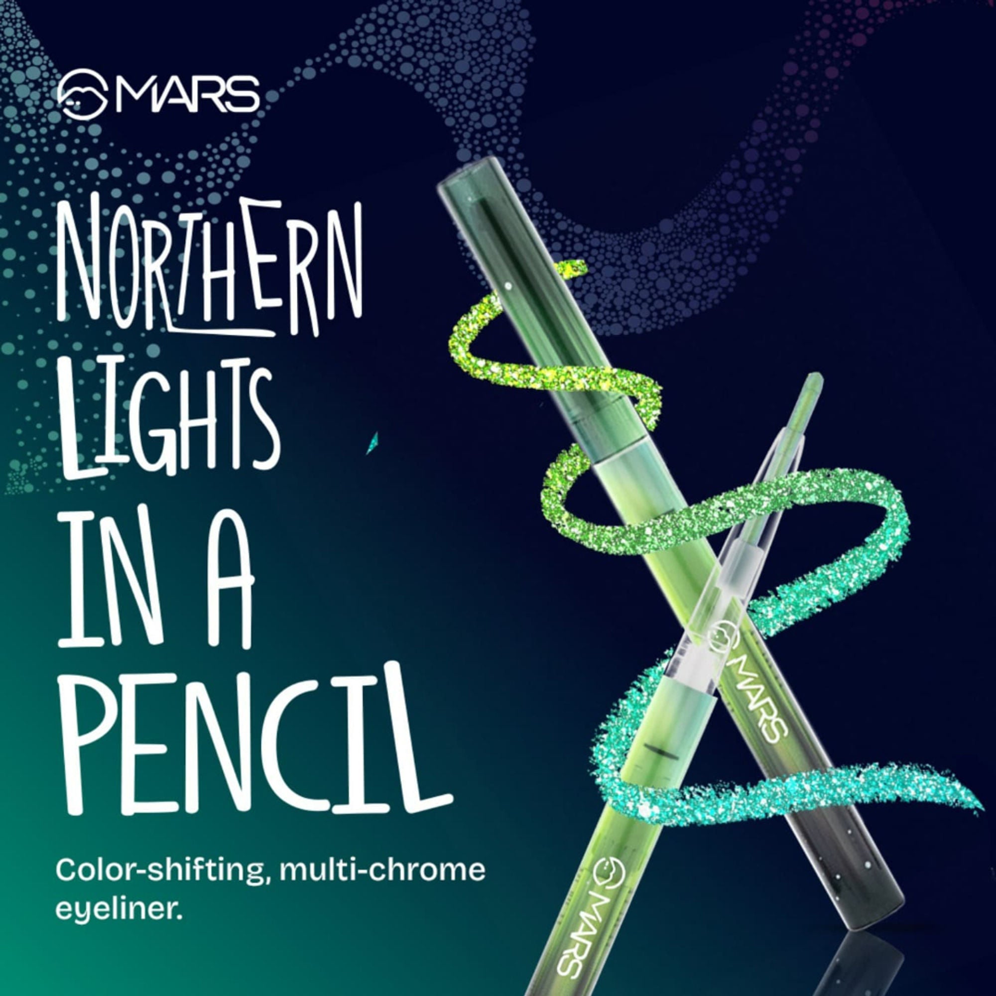 MARS Cosmetics Northern Lights In A Pencil Eyeliner - 03-Tundra Teal - Distacart