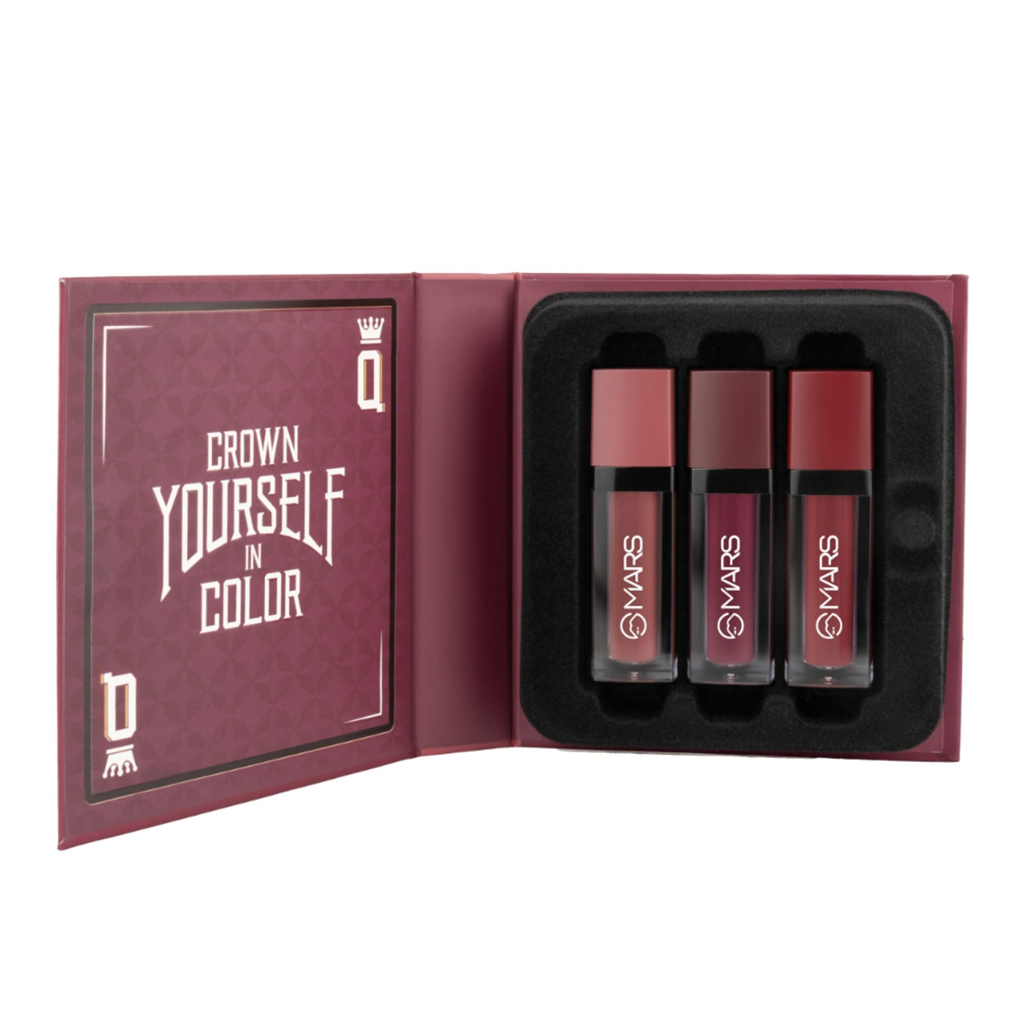 MARS Cosmetics Queen Of Mattes Reds & Maroons Liquid Lipsticks - Plums Maroons - Distacart