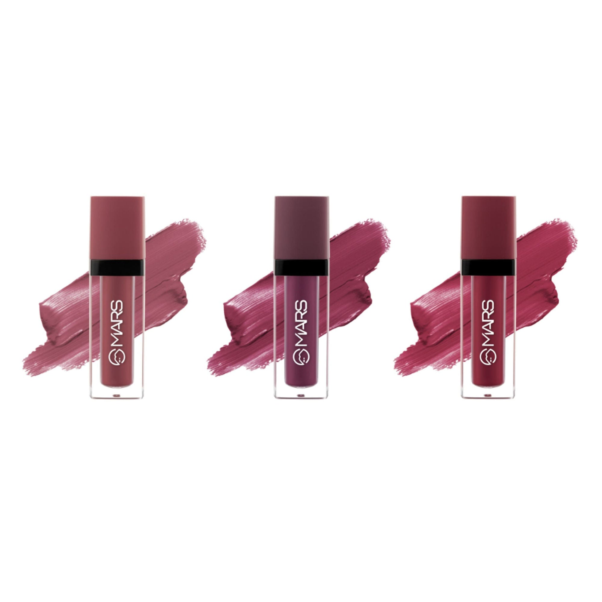 MARS Cosmetics Queen Of Mattes Reds & Maroons Liquid Lipsticks - Plums Maroons - Distacart