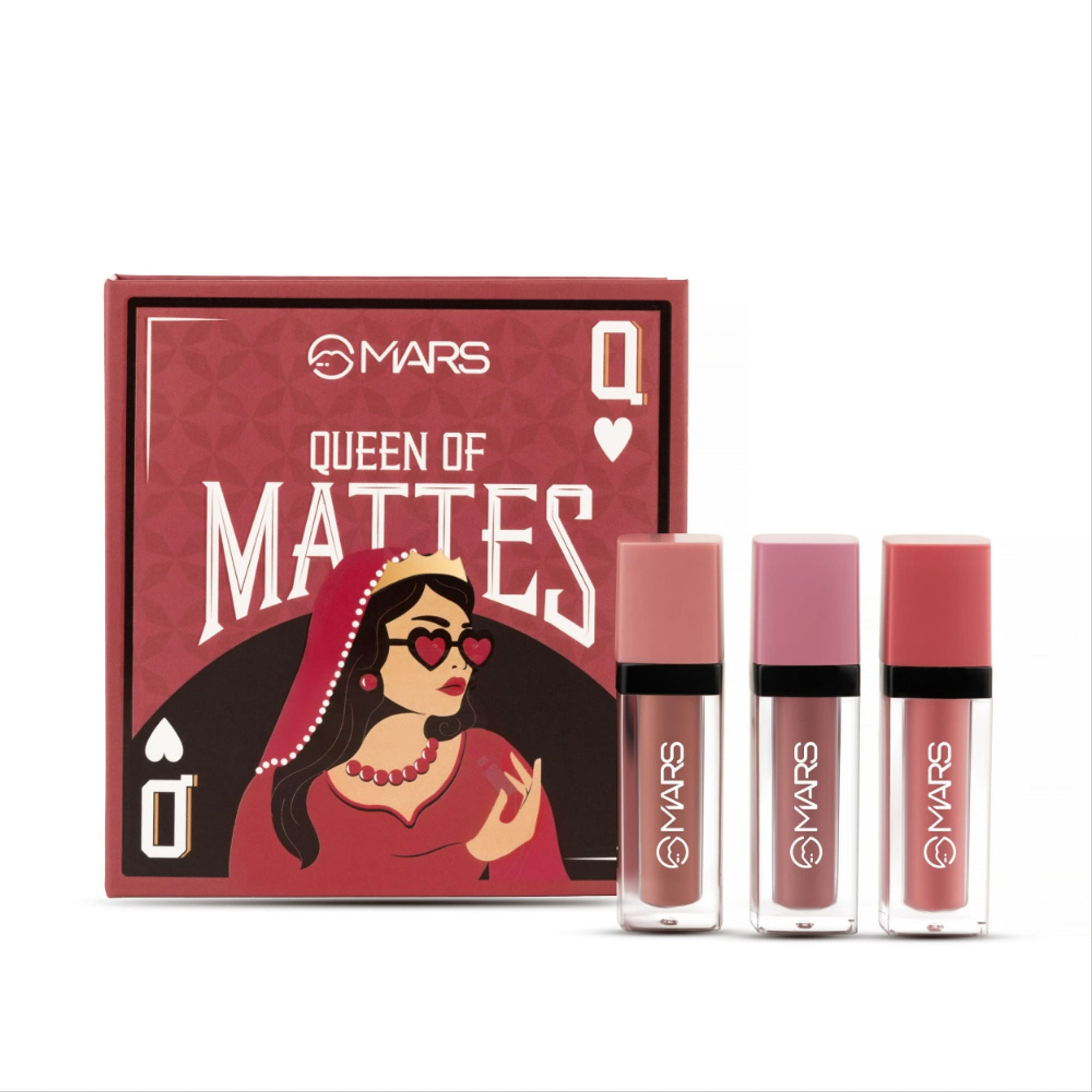 MARS Queen Of Mattes Reds & Maroons Liquid Lipsticks - Peaches Nude