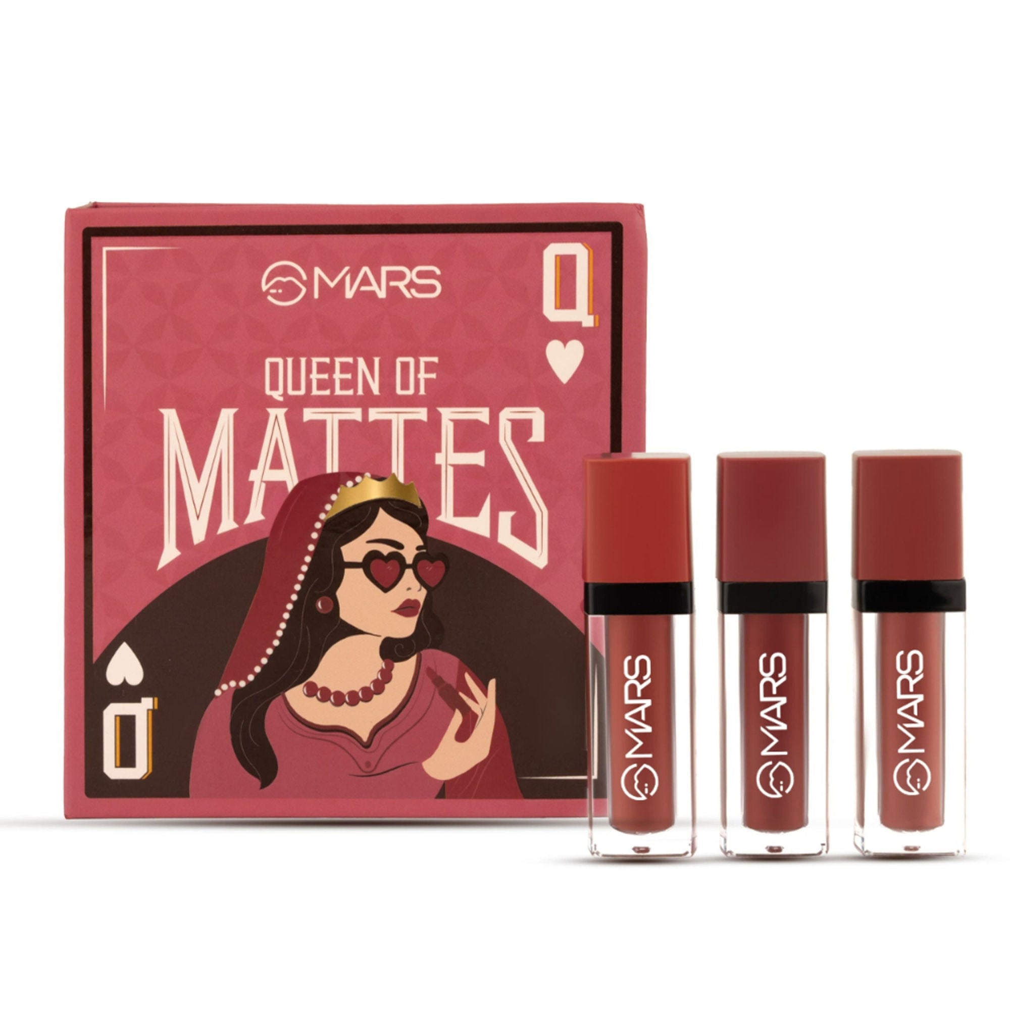 MARS Queen Of Mattes Reds & Maroons Liquid Lipsticks - Blushed Nudes