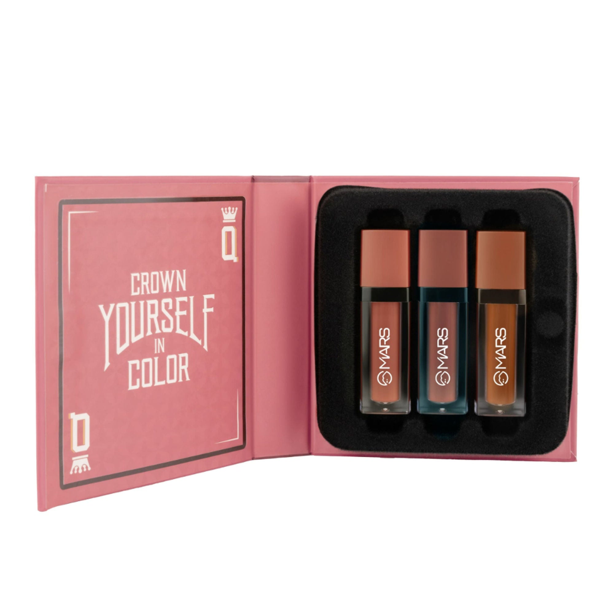 MARS Cosmetics Queen Of Mattes Reds & Maroons Liquid Lipsticks - Blushed Nudes - Distacart