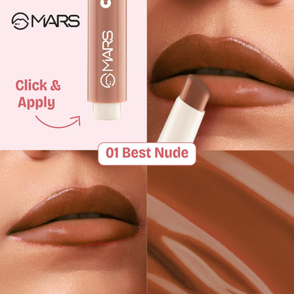 MARS Cosmetics Click Stix Gloss Lip Balm - 01-best Nude - Distacart