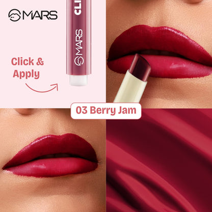 MARS Cosmetics Click Stix Gloss Lip Balm - 03-berry Jam - Distacart