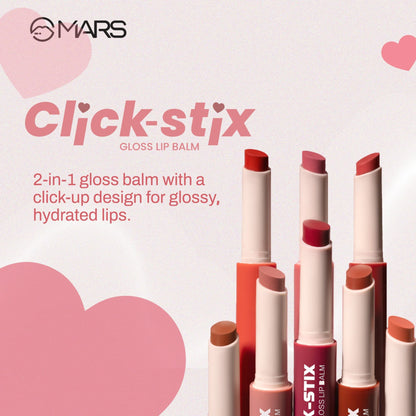 MARS Cosmetics Click Stix Gloss Lip Balm - 03-berry Jam - Distacart