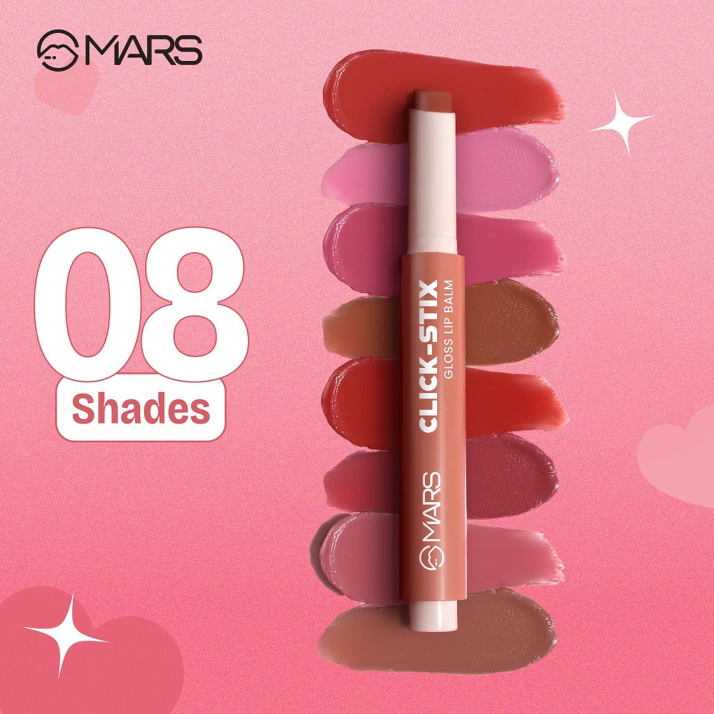 MARS Cosmetics Click Stix Gloss Lip Balm - 05-cinnamon Swirl - Distacart