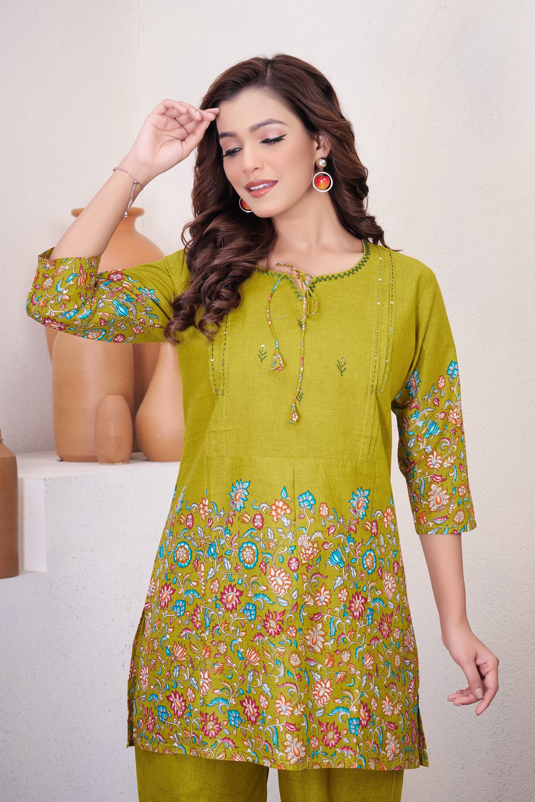 Lorenvalley Fashion Parrot Pure Cotton Elegant & Trendy Printed Design Co-Ord Set - Distacart