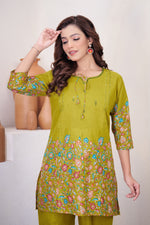 Thumbnail for Lorenvalley Fashion Parrot Pure Cotton Elegant & Trendy Printed Design Co-Ord Set - Distacart