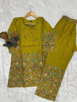 Thumbnail for Lorenvalley Fashion Parrot Pure Cotton Elegant & Trendy Printed Design Co-Ord Set - Distacart