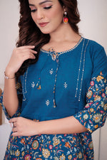 Thumbnail for Lorenvalley Fashion Rama Pure Cotton Elegant & Trendy Printed Design Co-Ord Set - Distacart