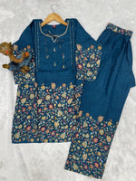 Thumbnail for Lorenvalley Fashion Rama Pure Cotton Elegant & Trendy Printed Design Co-Ord Set - Distacart