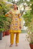 Vaasva Women Yellow Embroidered Printed Kurta Set With Laced Solid Pants - Distacart