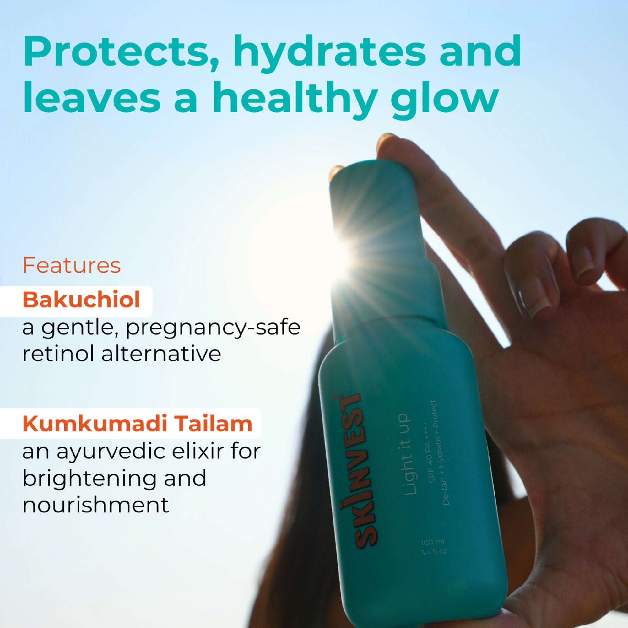 Skinvest Light it up Body Sunscreen + De-Tan Spray SPF 40 PA ++++ - Distacart