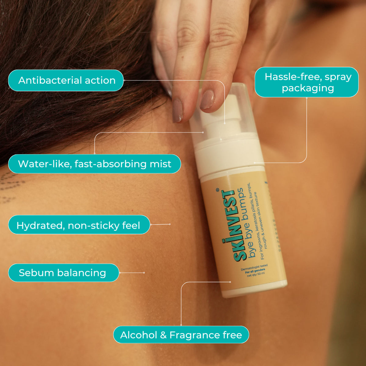 Skinvest Bye Bye Bumps - Exfoliating Body Mist - Distacart