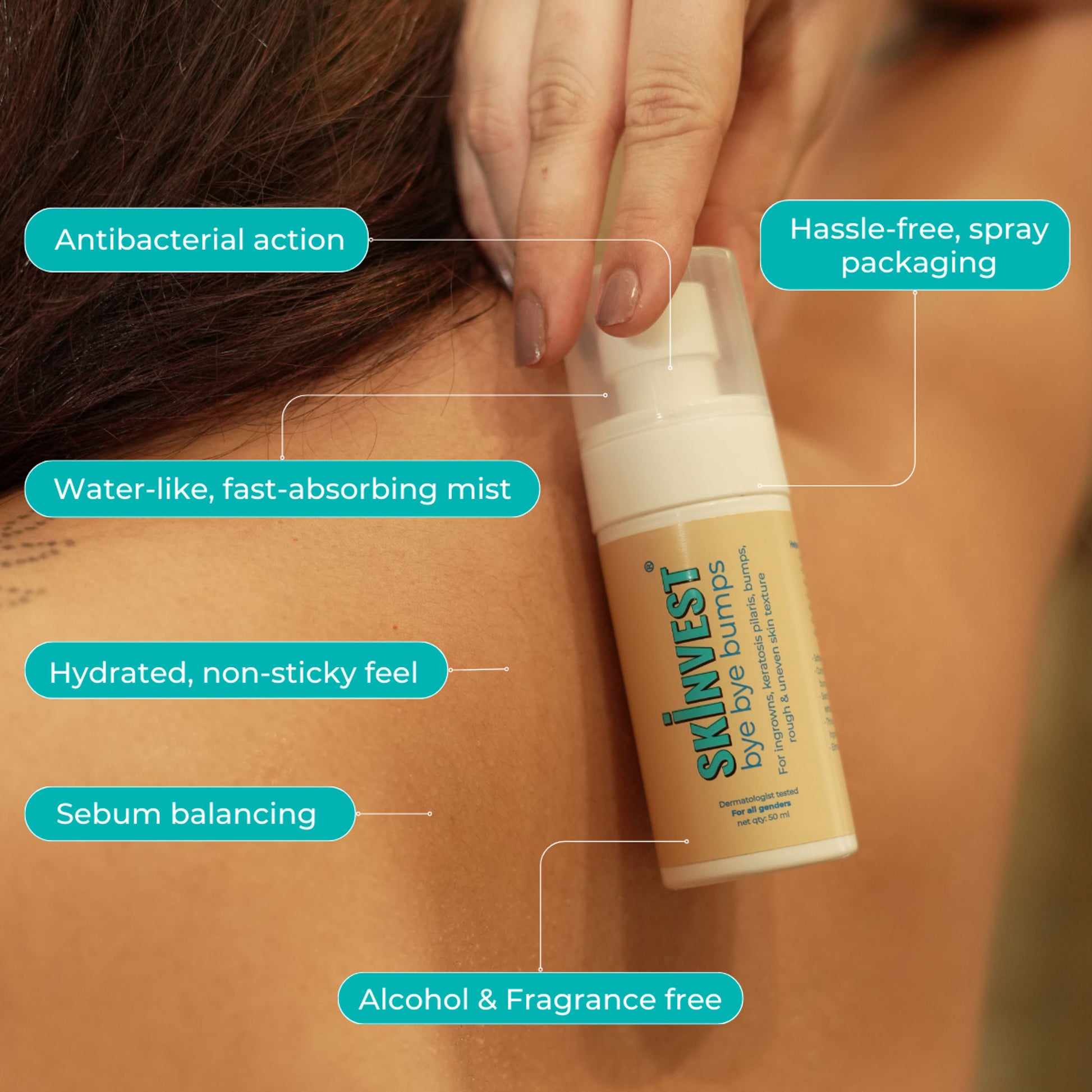 Skinvest Bye Bye Bumps - Exfoliating Body Mist - Distacart