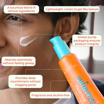 Skinvest Face Hug Barrier Repair Moisturizer 70% Rice water - Distacart