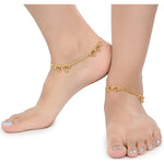 Thumbnail for AanyaCentric Gold Plated Traditional Anklets Payal - Classic and Stylish for Women and Girls - Distacart