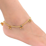 Thumbnail for AanyaCentric Gold Plated Traditional Anklets Payal - Classic and Stylish for Women and Girls - Distacart