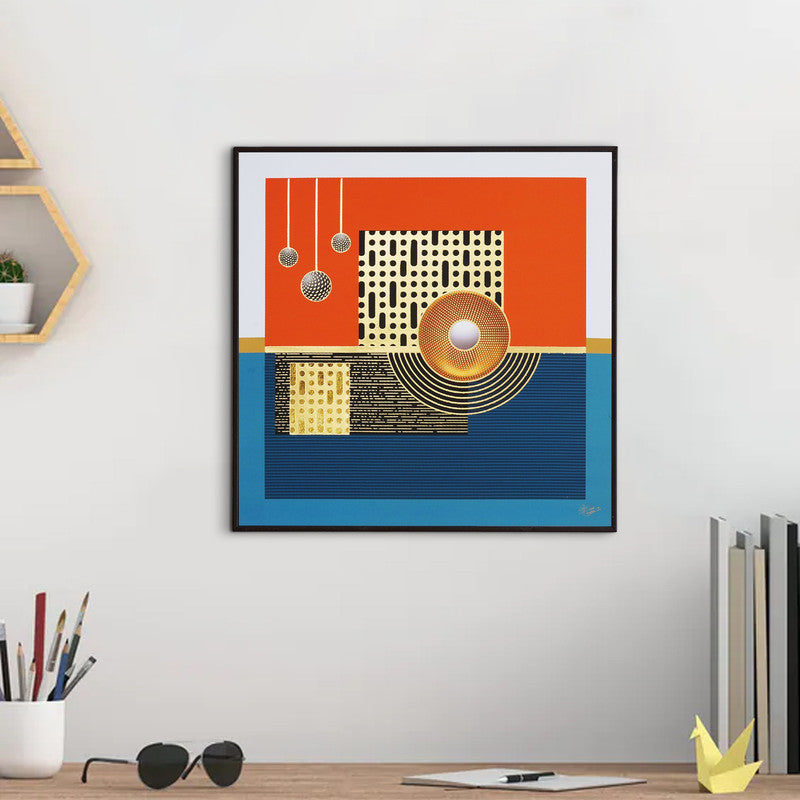 Tehzeeb Creations Golden Embossed Wall Painting